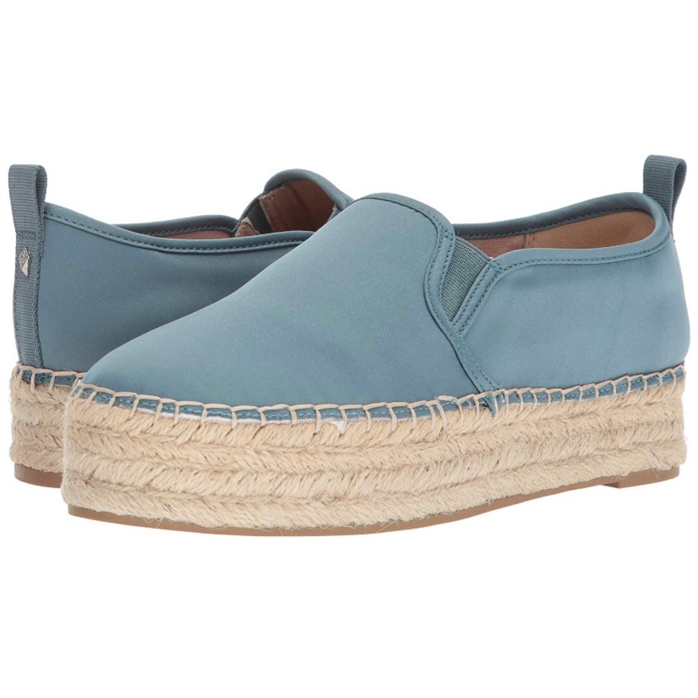 Sam Edelman blue satin espadrilles size 10